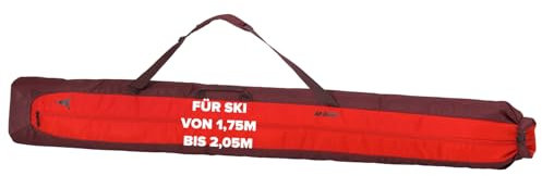 ATOMIC SKI BAG, Skitasche für 1 Paar Ski & Stöcke, Zwischen 175-205cm längenverstellbare Skiertasche, Wasser- & schmutzabweisendes Material, Skitransportbeutel inkl. Tragegurt