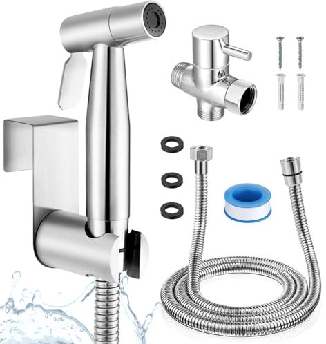 Wc dusche rostfreier Stahl kompletter Bausatz mit 3 Meter extra langem flexiblen duschschlauch halterung und Umlenkventil