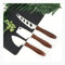 Royal Shang Youpin 3 Piece Walnut Handle Stainless Steel Cheese Knife Cheese Knife Baking Butter Knife Cheese Tool Set (Silver)