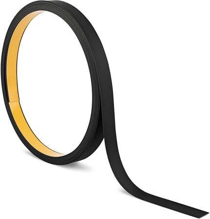Quest Plattlist PVC självhäftande 40 mm prydnadslister – svart, 10 m