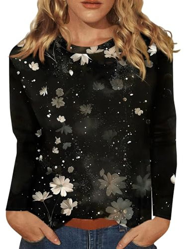 Pullover Damen Pullover T Shirt Damen Pullover Für Damen Langarm Shirts Damen Oversize Pullover Damen Tunika Damen Langarm Damen Shirt Langarm Shirt Damen 3/4 Arm Longpullover Für Damen