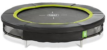 EXIT Toys 6ft Round In Ground Trampoline for Garden - Foot Protection, Weather Resistant Frame, Controlled Bounce - Black