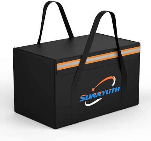SunnyLith 12V 100Ah LiFePO4 Lithium Battery Fireproof Safe Bag, Large Capacity Explosion-proof Lipo Battery Bag for Charging and Storage,14×9.5×7.8in Waterproof Box Compatible with Litime and ECO