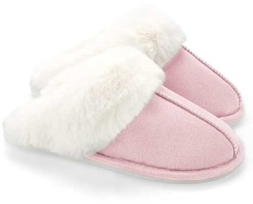 QQSQ Zapatillas de Estar por Casa Mujer Hombre Invierno Cálido Casa Peluche Pantuflas Comodas Caliente Zapatos de Algodón Confortables Antideslizante Interior Exterior