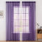 MIULEE Voile Vorhang Transparente Gardine aus Voile Einfarbig Stangendurchzug Transparent Wohnzimmer Luftig Dekoschal für Schlafzimmer 2er Set 245 x 140cm (H x B), Rod Pocket Lila