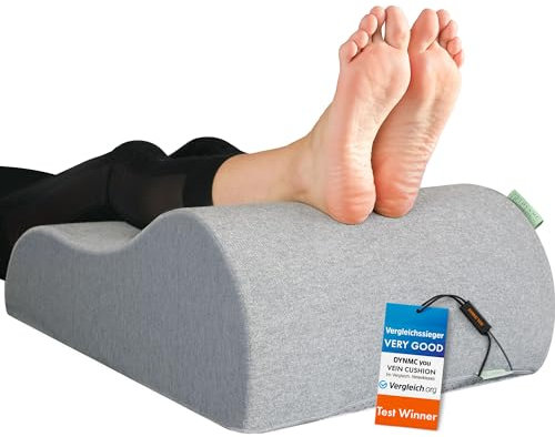Ergonomisches Venenkissen Beinhochlagerungskissen – Beinkissen zur Entlastung der Beine, Lagerungskissen Erwachsene, Venenkissen & Fußkissen mit Beinstütze, Oeko-Tex geprüft, Sehr Gut als Beinauflage
