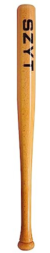 SZYT 25 inch Baseball Bat Softball Bat Lightweight Wood Yellow