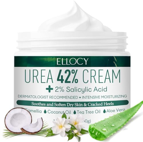 Urea cream 40 perent for feet: Maximum Strength Urea lotion -For Callus and Cracked Heels Treatment-Rough Thick Skin for foot- Crema 5.29 oz.(150g)