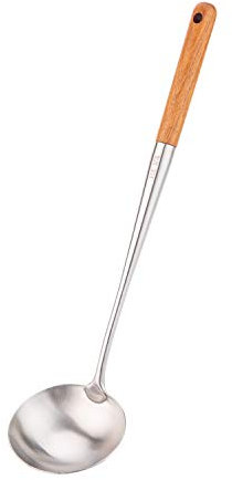 Mestolo da zuppa, mestolo da 47 cm per wok, spatola per wok in acciaio inox 304.