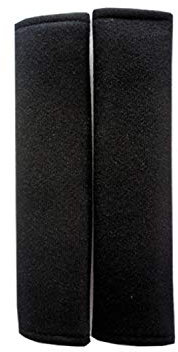 SUNTRADE Autositzgurtpolster-Abdeckungssatz, 2er-Pack Soft Car Safety Sicherheitsgurt-Schulterpolster für Erwachsene und Kinder (Schwarz)