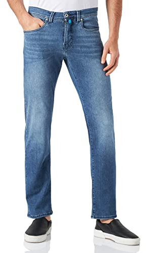 Pierre Cardin Herren 5-Pocket Lyon Tapered Jeans, Blue Used Buffies, 42W / 30L