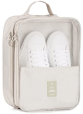 Travel Shoe Bag Holds 3 Pair of Shoes, Hezelf Shoe Storage Pouch for Travel and Daily Use, Travel Suitcase Shoe Organizer, Waterproof