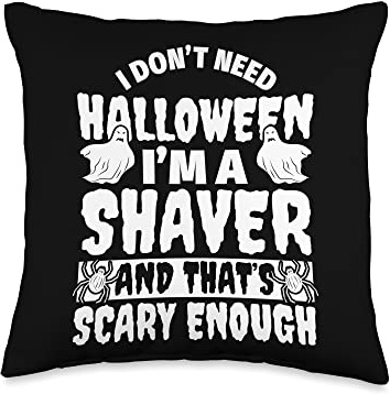 SHAVER Halloween Funny Throw Pillow