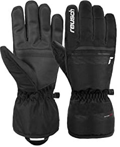 Reusch Herren Snow King Garantiert Winddichte und Extra Atmungsaktive Unisex Winterhandschuhe Fingerhandschuhe Schneehandschuhe Skihandschuhe Herren Damen, schwarz-weiß, 8,5