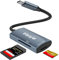 Vanja Lecteur de Carte USB Type C SD/Micro SD, Adaptateur de Carte Mémoire Thunderbolt 3 Compatible avec M1, MacBook Pro/Air, iPad Pro, Galaxy pour SDXC, SDHC, MMC, RS-MMC, Micro SDXC/SDHC, UHS-I/II