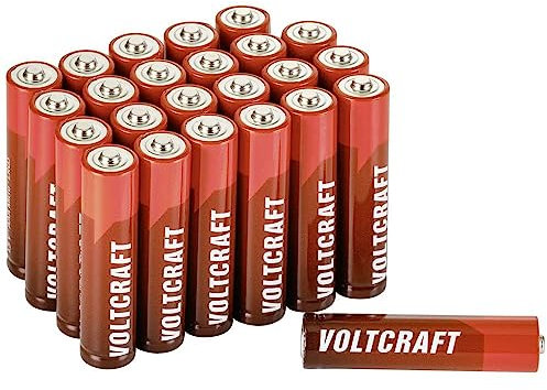 VOLTCRAFT Industrial LR03 - Batteria alcalina micro (AAA) 1350 mAh, 1,5 V, 24 pezzi.