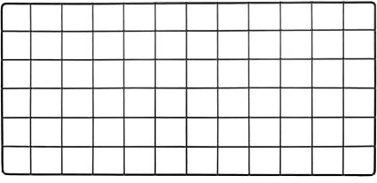 YOKIVE Iron Wire Grid Panel, Decorative Panels Board | Photo Pictures Display Holders Hanging Frame for Home Office (Black, 24x12)