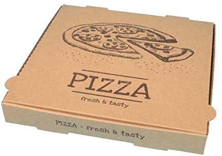 Pro DP 100 Pizzakartons Pizzaboxen Pizzaschachteln 36x36x4cm braun fresh & tasty Doppelkraft Qualität - Inkl. VerpackG in D