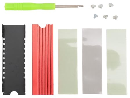Disipador de Calor SSD M.2 2280, Disipador de Calor SSD con Almohadilla Térmica Nano única de Refrigeración de Doble Cara para PS5, para PS5 Slim y Otros SSD M.2 2280 (rojo)