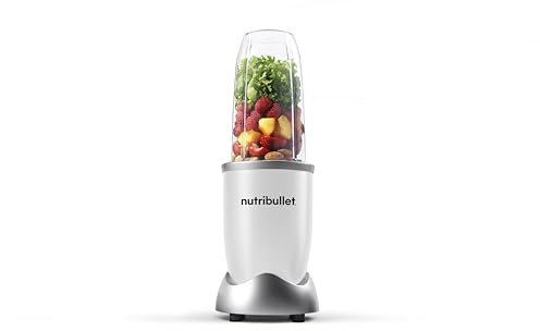 nutribullet Pro 900 Watt, batidora personal, batidora multifuncional, vaso de 700ml, blanco, NB904W