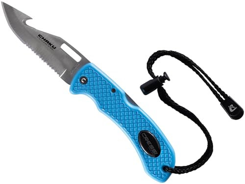 CRESSI Unisex-Adult Chaku Knife Blue Tauchermesser, Blau/Rostfreier Klinge, Einheitsgröße