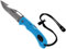 CRESSI Chaku Knife Blue - Cuchillo de Buceo con Doble Hoja Lisa y Dentada de Acero Inoxidable, Ideal para Buceo y Apnea, Azul/Cuchilla de Acero Inoxidable, Talla Única, Adulto Unisex