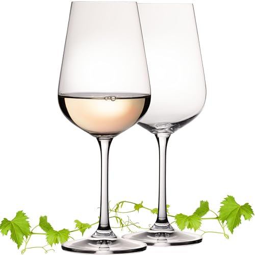 Imperial Barcelona - Juego de 2 copas de vino blanco (360 ml, aptas para lavavajillas)