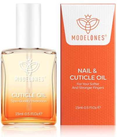 Modelones Cuticle Oil Nagelöl 15ML Nagelpflegeöl für Nägel & Nagelhaut mit Pinsel Pflege Selber Machen, Pflege Geschädigter Nagelhaut Enthält Vitamin E & A und Effektiv Pflegeöl für Spendet Der Haut