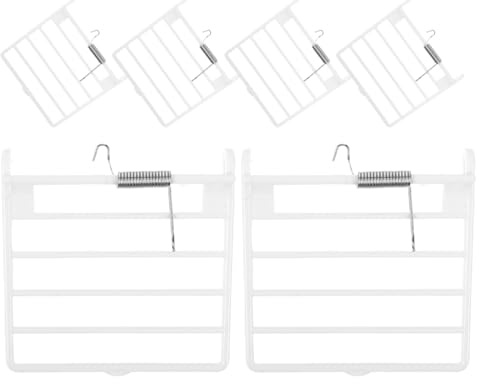 COLLBATH Porta a Molla per Gabbia Uccelli 6 Pezzi Accessori Sostituibili 2.75X2.75X0.59 Pollici Sicura E Facile da Installare per Gabbie Uccellini E Pappagalli