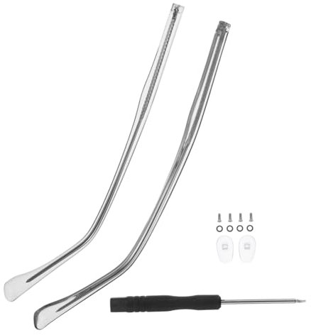 ROMISBABA Ersatz Brillenbügel Aus Robustem Metall Modische Transparente Gläserarme Poliert Und Komfortabel Metall-ersatzbügel Für Sonnenbrillen Und Korrekturbrillen Langlebig Und Passend