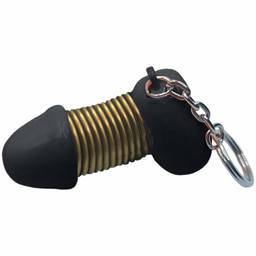 Porte-clés extensible amusant – Porte-clés décoratif farce pour clés de voiture – Décoration fantaisie pour homme et femme, doré, taille unique