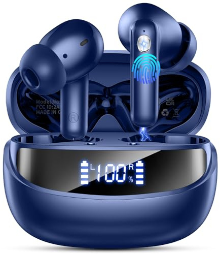 Nerunsa Bluetooth Kopfhörer, Kopfhörer Kabellos Bluetooth 5.4, In Ear Kopfhörer mit ENC Noise Cancelling Mics, 50 Std Spielzeit Kabellose Kopfhörer mit Stereo HiFi, IP7 Wasserdicht Ohrhörer USB-C