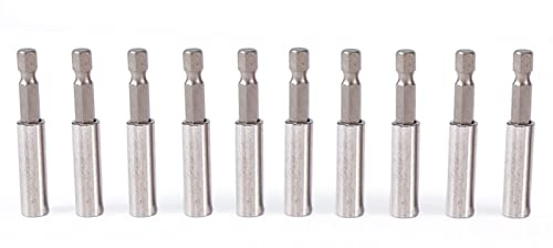 BAFOVY 10Pcs Extension Adapter, Holder for 1/4 Hex Power Tools, Anti-, Good Concentricity, Securely Holds Bits, Connection Rod, Suitable for Pneumatic Screw Drivers,