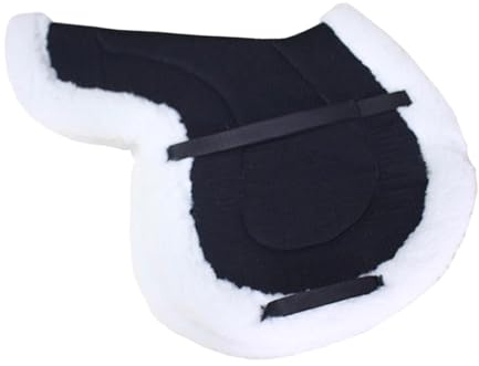 MERIGLARE Manta para Silla de, para Montar, Suave, Lavable, Transpirable, Gruesa, para El del Caballo, para Club Trail, Negro