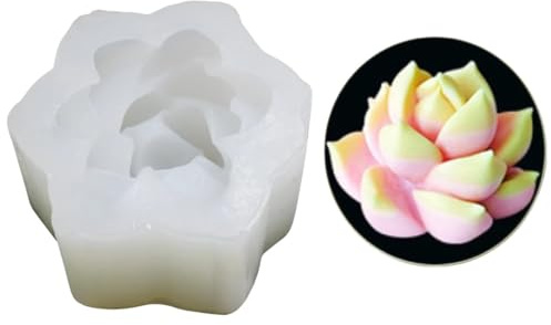 Succulent Plants Fondant Siilicoine Mold 3D DIY Candle Clay Resin Chocolate Wax Mould Flower Decorative Molding M2728