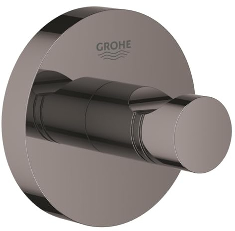 GROHE Essentials - Bademantelhaken (verdeckte Befestigung, langlebige Oberfläche, zum bohren oder kleben), hard graphite, 40364A01