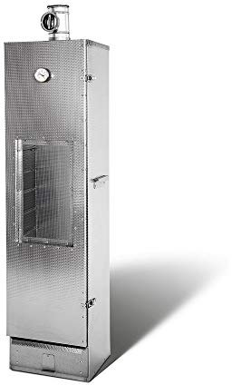 SMOKI Räucherofen: 150cm hoch - Vollisoliert mit Sichtfenster - Aus geprägtem Edelstahl