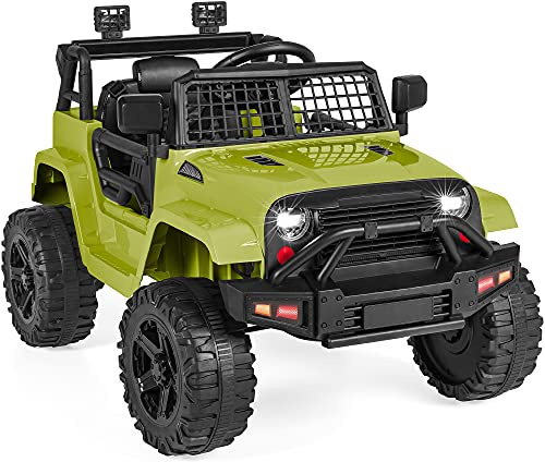 Best Choice Products 12V Kids Electric Vehicle Toy Ride On Car with Parent Remote Control for Toddlers, Seat Harness, 61 lbs Weight Capacity, Locking Doors, Spring Suspension, Bluetooth - Green
