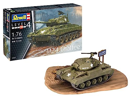 Revell 03323 M24 Chaffee 1:76 Skala Obyggd/Omålad Plastmodellsats