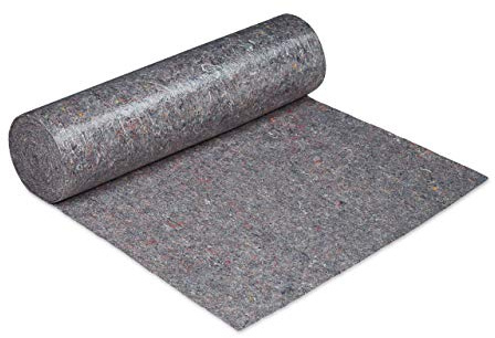 Relaxdays 4 x Fieltros Protectores, Manta Mudanza, Moqueta Pintor, 180g/m² 1x50m = 50m², Antideslizante, Repelente Agua, Gris