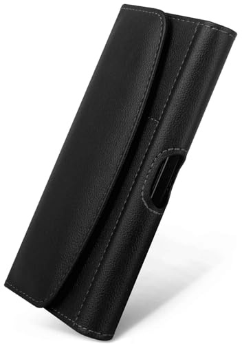 moex Snap Bag für CAT S61 Handytasche Gürtel Tasche quer, Handy Gürteltasche mit Clip Halterung, Holster Quertasche PU Leder Etui Damen Herren Magnetverschluss, Schwarz