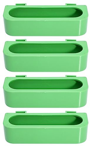 YARNOW Futtertrog Hühner 4 Stücke Futtertrog Vogelfutter Box Futterschale Trinkschale Futterautomat Futterstation für V?Gel Geflügel Huhn Wachteln Grün