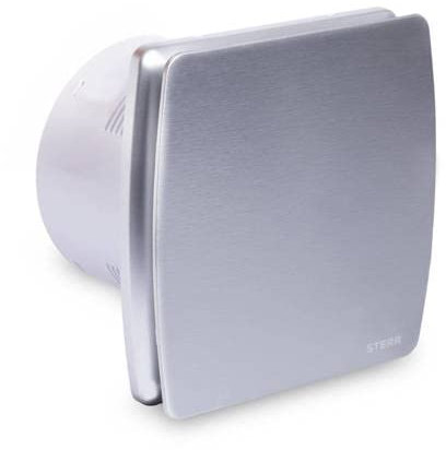 STERR Badezimmerlüfter 150mm mit Rückschlagventil Silber silent badlüfter - Modern lüfter ins Badezimmer - Badlüfter 150mm - 18W