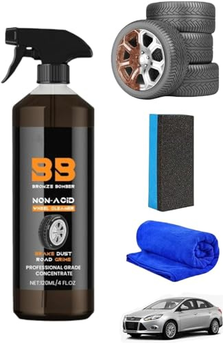 Bronze Bomber Nettoyant de roue non acide – Nettoyant puissant pour roues de bombardier, nettoyeur de roues de frein, parfait pour nettoyer les roues et les pneus, nettoyant de jantes et dépoussiérant