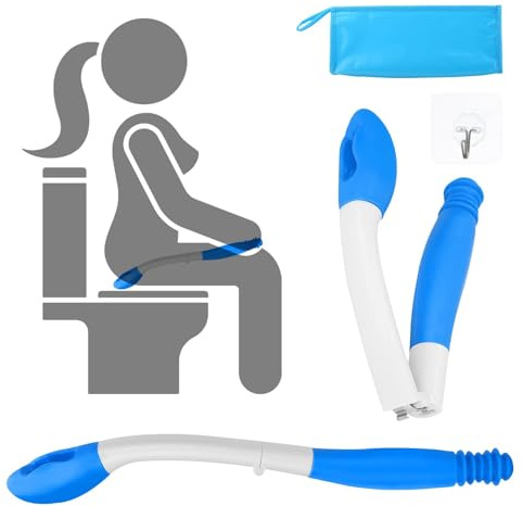 Sonhomay Outil d'aide aux toilettes pour essuyer les toilettes - Aide pliable avec une grande portée - Aide aux toilettes pour une mobilité limitée
