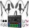 Podcast Equipment Bundle for 2, All-in-One Audio Interface with Studio Condenser Microphone, Perfect for Podcasting, Recording, Singing, Streaming and Gaming, PC, Smartphone, YouTube,