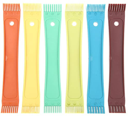 Mobestech 6Pièces Peigne à Ailettes pour Climatiseur Outils de Nettoyage de Radiateur Outil de Redressement Nettoyage pour Ailettes de Condenseur Accessoire pour Entretien de Climatisation