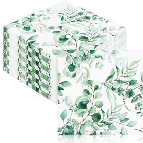 Tovaglioli di eucalipto 40 pezzi verde matrimonio decorazione da tavolo alta qualità bouquet di tovagliolo