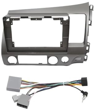 ZHAUPMCB Car Radio Frame 9/10 Inch Car Radio Fascia Frame Fit For Honda Civic G8 2006-2011 Android Stereo Dash Fitting Panel Kit Car In-Dash Frames(10inch RHD full set)
