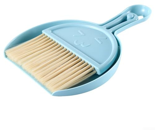 Mini balai de table avec pelle à poussière pour nettoyer les claviers d'ordinateur, les bureaux, les canapés et les sièges de voiture, conçu pour balayer la poussière, la litière et les petits débris